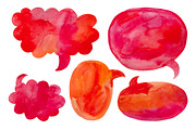 Watercolor speech bubble set, an Illustration by natsa (Thumbnail 4 of 5)
