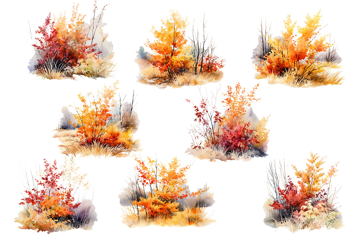 Watercolor digital tree clipart png, an Object Graphic by KomtsyanTatyanaArt (Photo 3 of 7)