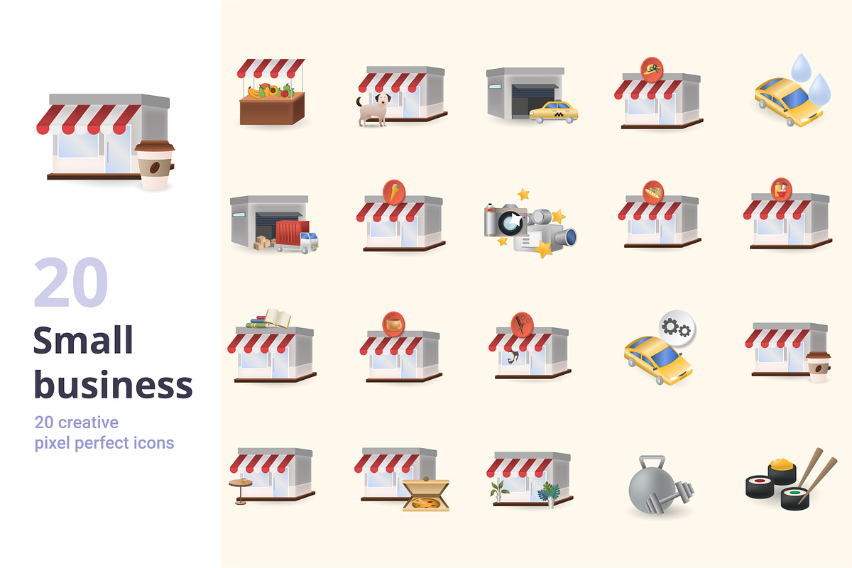 Small Business 3D Icons Set Bundle, an Object Graphic by Aimagenarium@gmail.com (Photo 1 of 21)