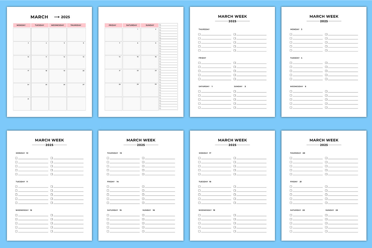 2025 Checklist Planner Canva, a Stationery Template by Designmela01 (Photo 7 of 8)