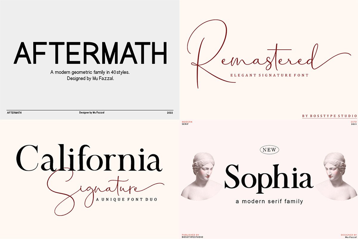 Super Big - Collection Font Bundle, a Script Font by Bosstype Studio (Photo 2 of 12)