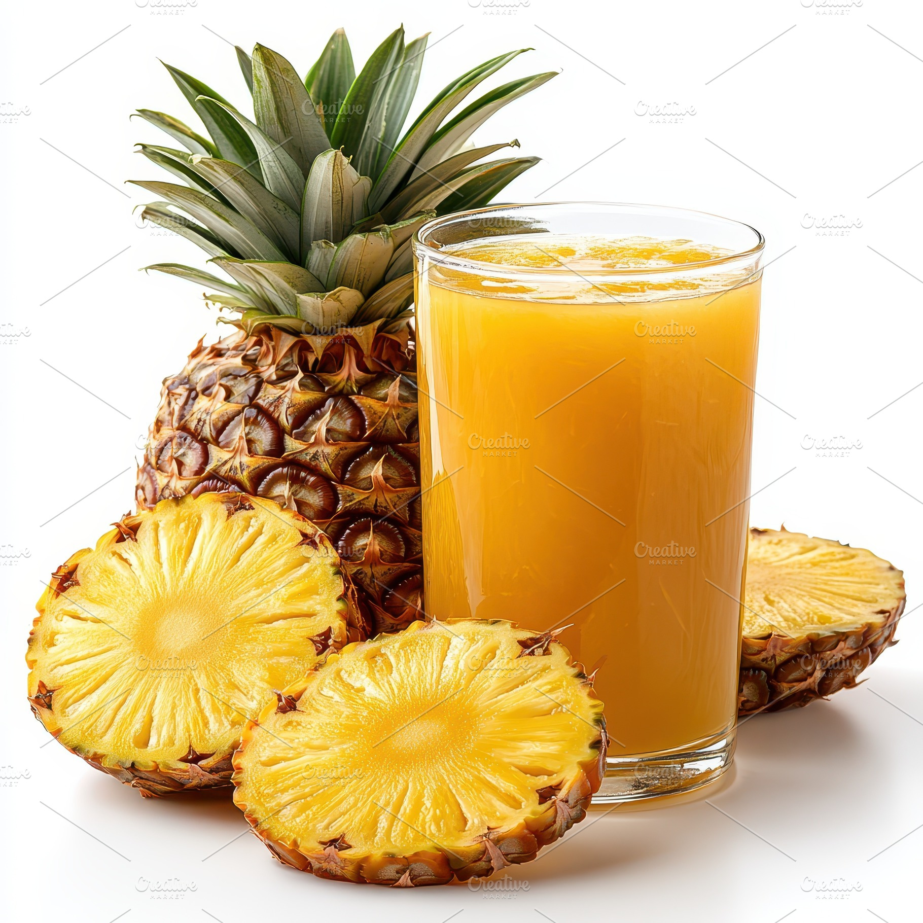 Refreshing Pineapple Juice Glass of, a Food & Drink Photo by Pixeness Studio