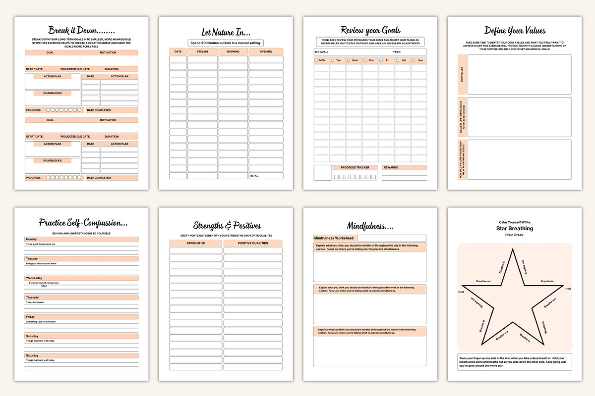 2026 Burnout Recovery Workbook, a Print Template by Designmela01 (Photo 5 of 10)