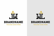 Letters JW WL Sword Luxury Logo, a Branding & Logo Template by Pray Art Design Studio (Thumbnail 1 of 2)