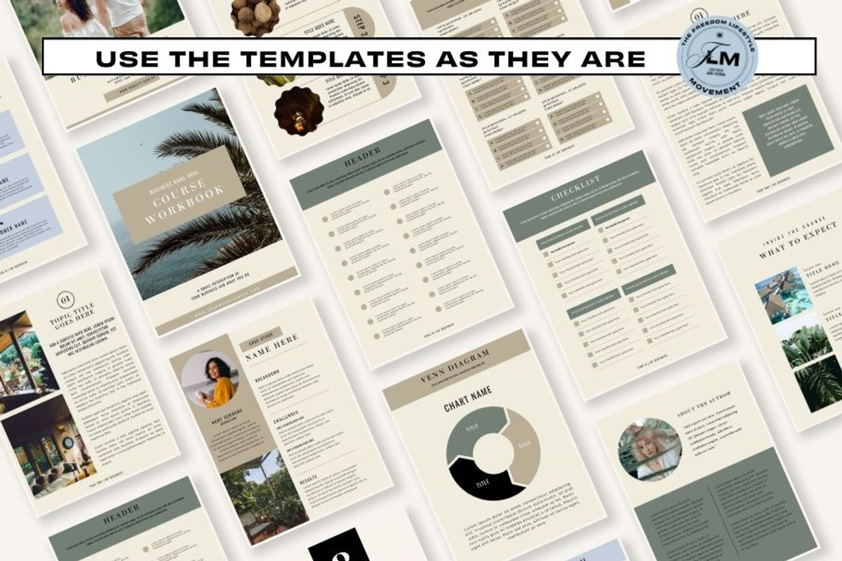 Course Workbook - Tropical Boho, a Social Media Template by Freedom Business Shop (Photo 6 of 9)