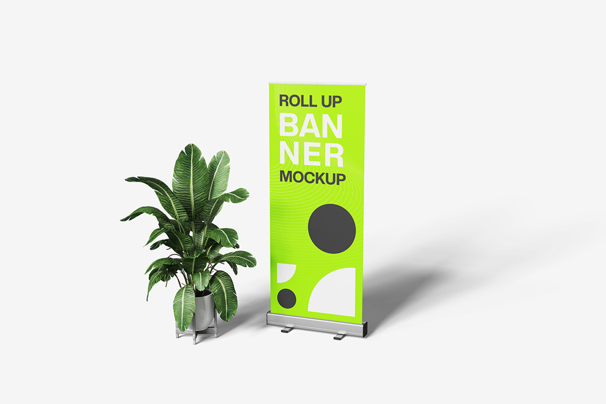 Rollup Banner Mockup, an Advertising Mockup by bimockup (Photo 6 of 6)