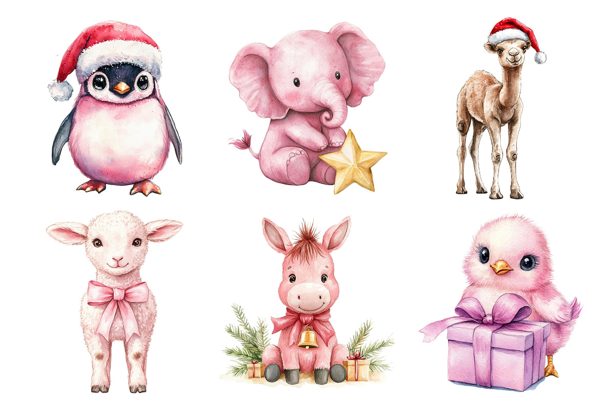 Little Pink Animal Christmas Book, an Illustration by Daily.Designs (Photo 4 of 5)