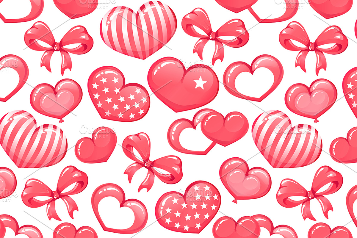 SET / ROSE Valentine's day, Pattern, a Decorative Illustration by Nadin_Lebedeva (Photo 5 of 7)