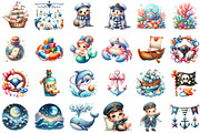 Adventure at Sea Nursery Clipart, an Illustration by Sublimation Artist (Thumbnail 2 of 6)