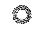 Leaf Laurel Wreath Frame Bundle, an Illustration by Gaye Art (Thumbnail 26 of 51)