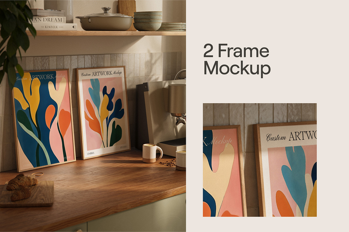 9x Kitchen Frame Mockups Bundle, a Household Mockup by Ombra Studio (Photo 4 of 7)