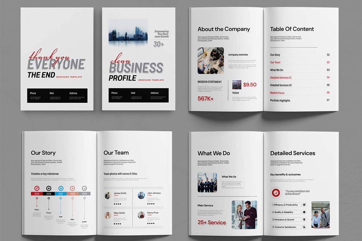 Corporate Business Profile Template preview 2
