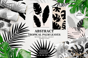Tropical palm leaf. Seamless Pattern