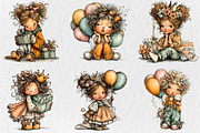 Funny Birthday Girl Clipart, a Seasonal Illustration by Rose Art (Thumbnail 2 of 6)