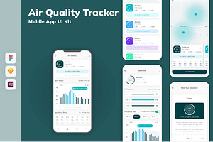 Air Quality Tracker App UI Kit