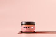 Amber Glass Cosmetic Jar Mockups, a Cups & Container Mockup by pmvch (Thumbnail 5 of 26)