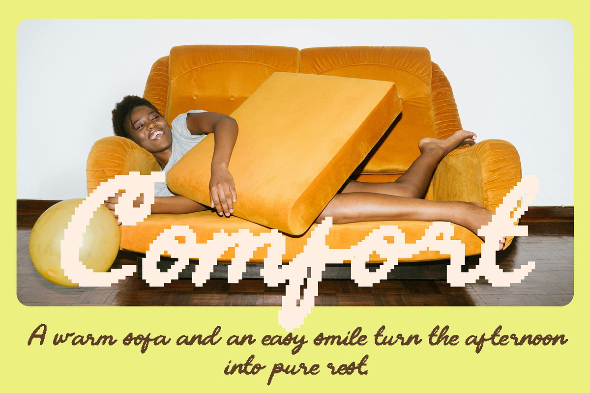 CS Darla Pixel, a Script Font by Craft Supply Co. (Photo 7 of 8)
