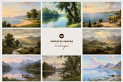 Vintage Oil Painting Landscapes, a Background Graphic by OliaMuseDesign (Thumbnail 1 of 6)