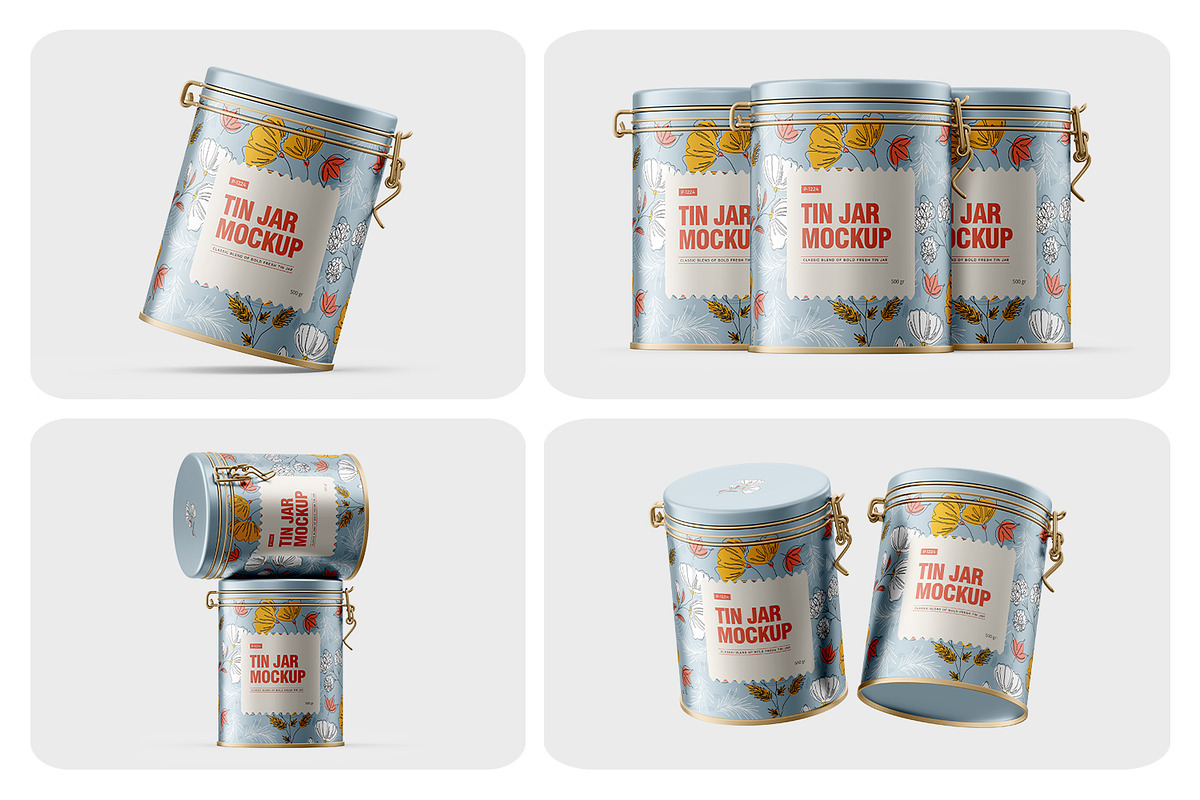 Tin Jar With Locking Lid Mockup, a Cups & Container Mockup by Ram Studio LLC (Photo 2 of 14)