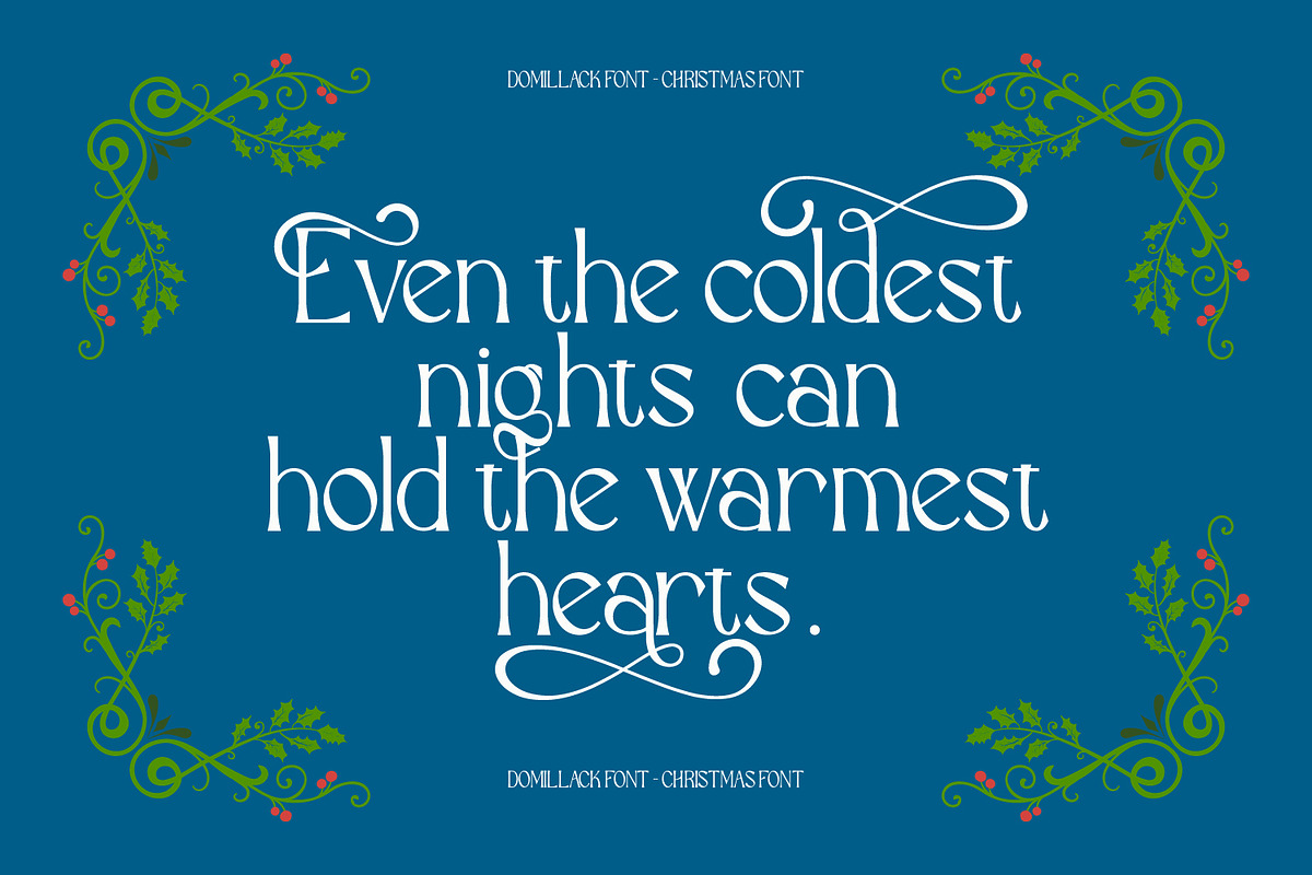 Domillack -  Christmas Font, a Serif Font by Rishsketch (Photo 7 of 15)