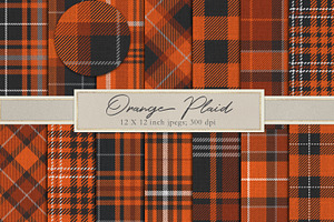 Orange And Black Plaid Patterns