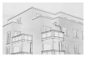 Architecture Sketch Photoshop Effect