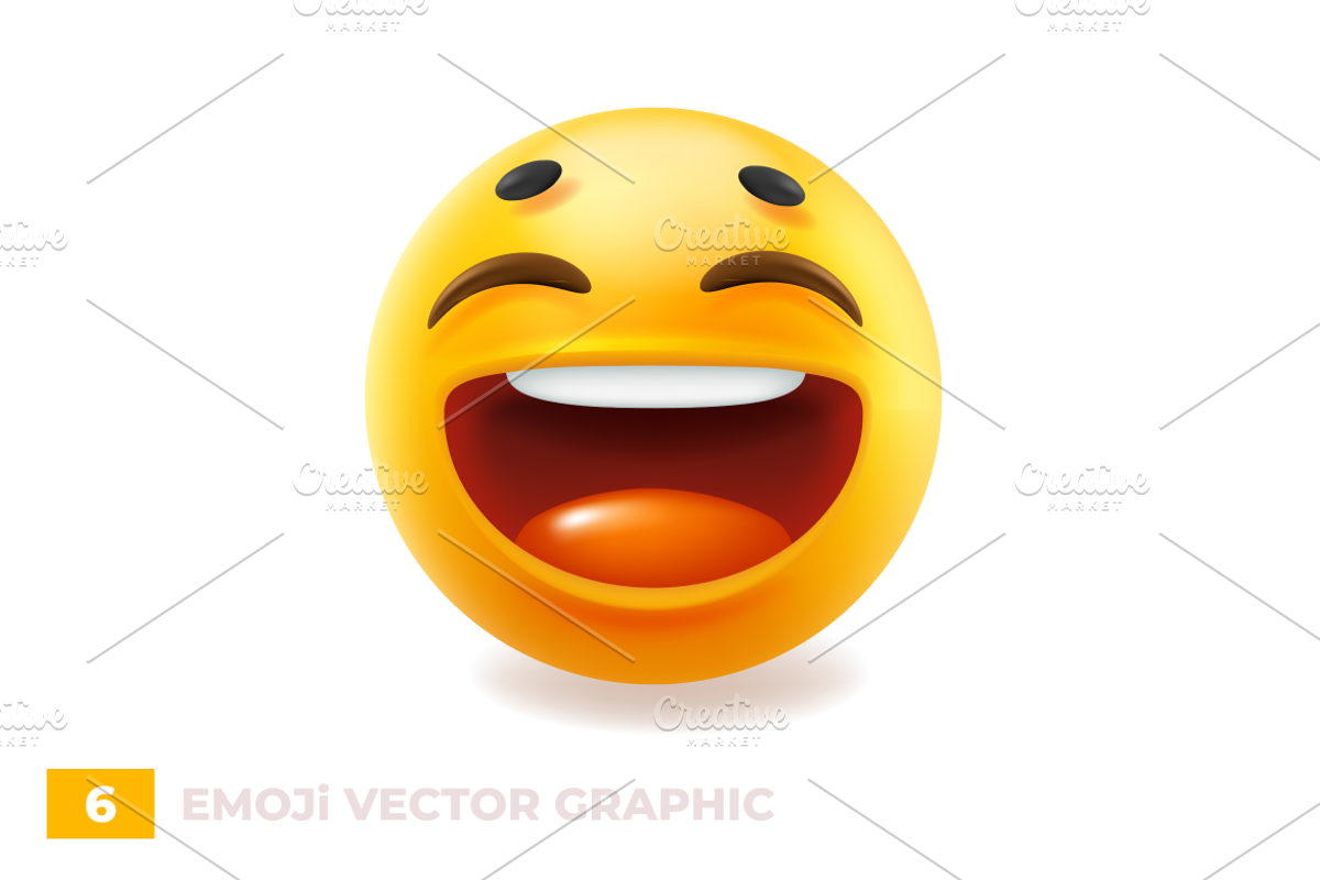 3d Happy Emoji | Vector Set, an Object Graphic by wowomnom (Photo 4 of 4)