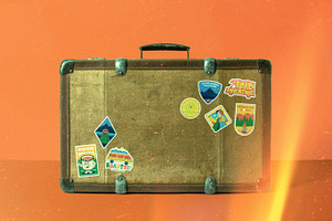 Retro Stickers. Wanderlust Pack.