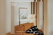 Large golden frame interior mockup, a Merchandise Mockup by MCKP*ME (Thumbnail 2 of 3)
