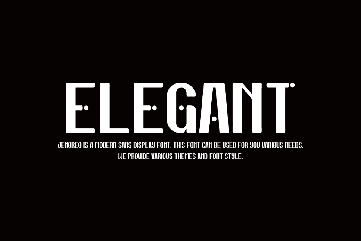Jenoreq -  Modern Sans Serif Font, a Sans Serif Font by Iqsiart Studio (Photo 2 of 6)