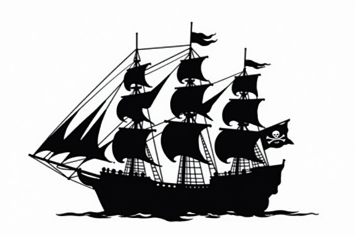 Pirate Ship Silhouette Bundle, an Illustration by jahid234 (Photo 8 of 9)