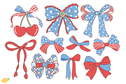 Coquette 4th of July PNG Clipart, a Seasonal Illustration by LemonDesign (Thumbnail 3 of 3)