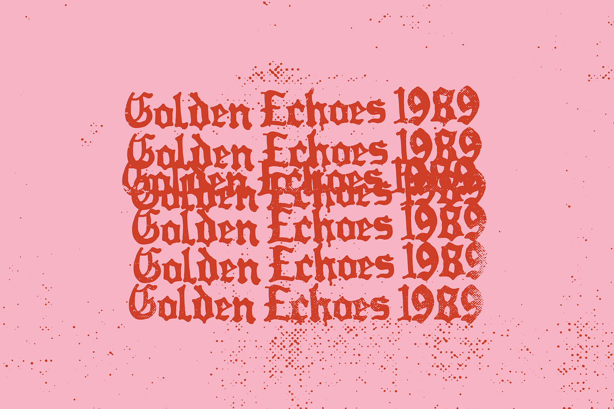 Golden Echoes 1989 Typeface preview 3