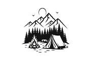 50 Camping Mountain Vector Bundle, an Illustration by jahid234 (Thumbnail 20 of 51)