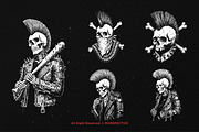 10 Bundle Dark Art Punk Rock Skull, an Illustration by Morspective (Thumbnail 5 of 7)