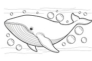 Whale Line Art Vector Bundle, an Illustration by yasushie (Thumbnail 25 of 51)