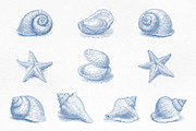 Vintage Marine Life Illustration Set, an Animal Illustration by NatalieArtShop (Thumbnail 10 of 20)