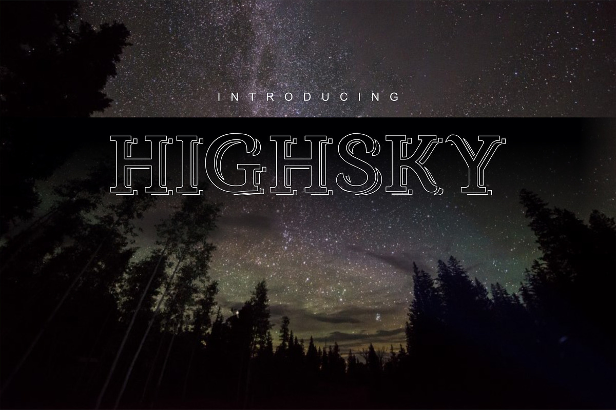 High sky font
