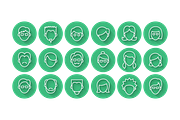 Line Face Icon Set, an Outline Icon by Alex Serada (Thumbnail 4 of 5)
