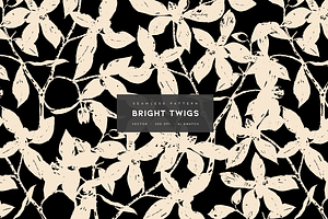 Bright Twigs Vector Pattern