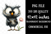 Whimsical Valentine Owl Clipart, an Illustration by Designking (Thumbnail 4 of 5)