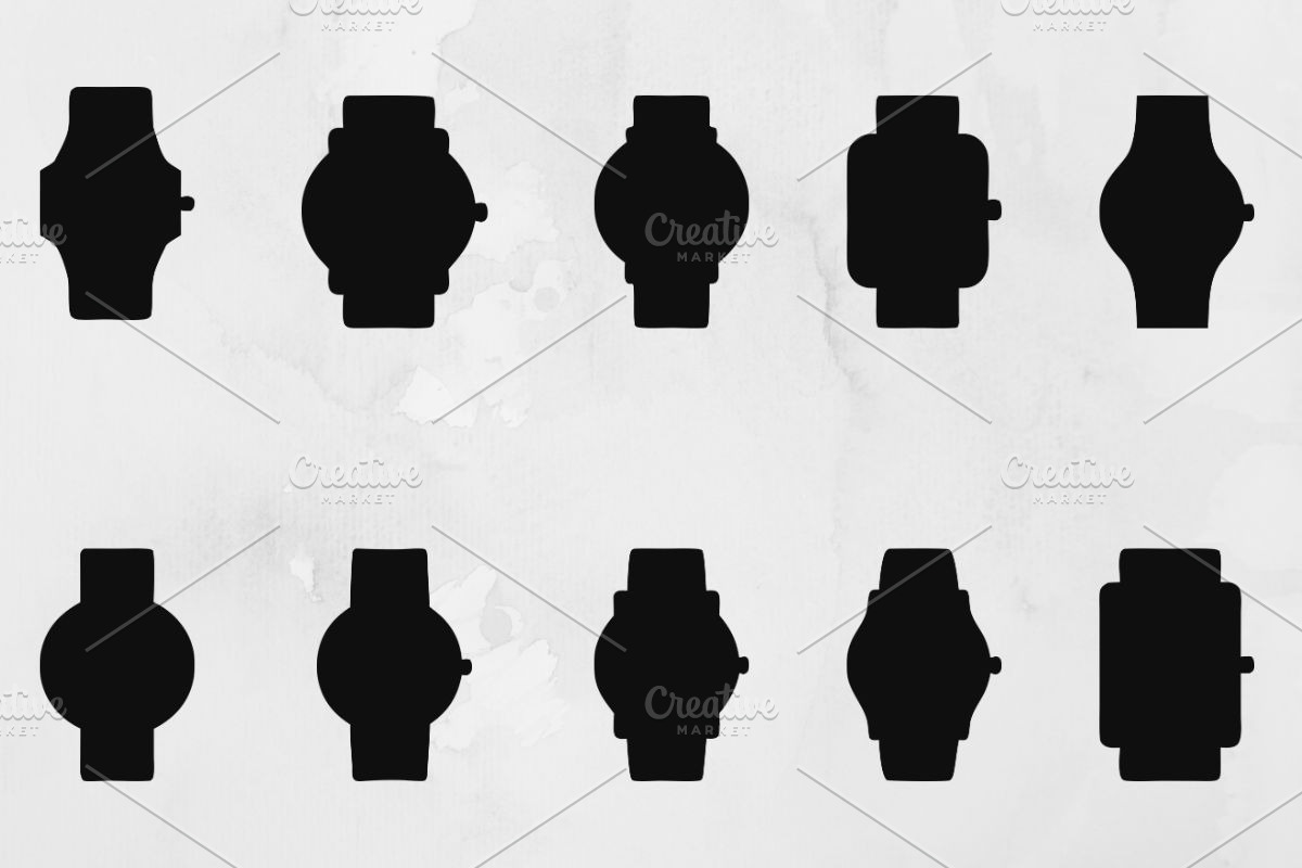 Watch Silhouette SVG, a Technology Illustration by newminddesign (Photo 1 of 3)