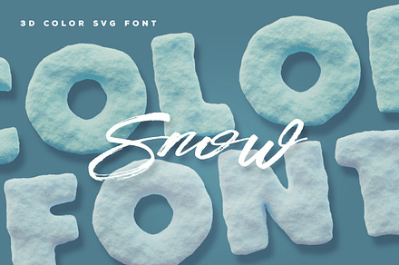 Snow - 3D Color SVG Font, a Font by Deeezy