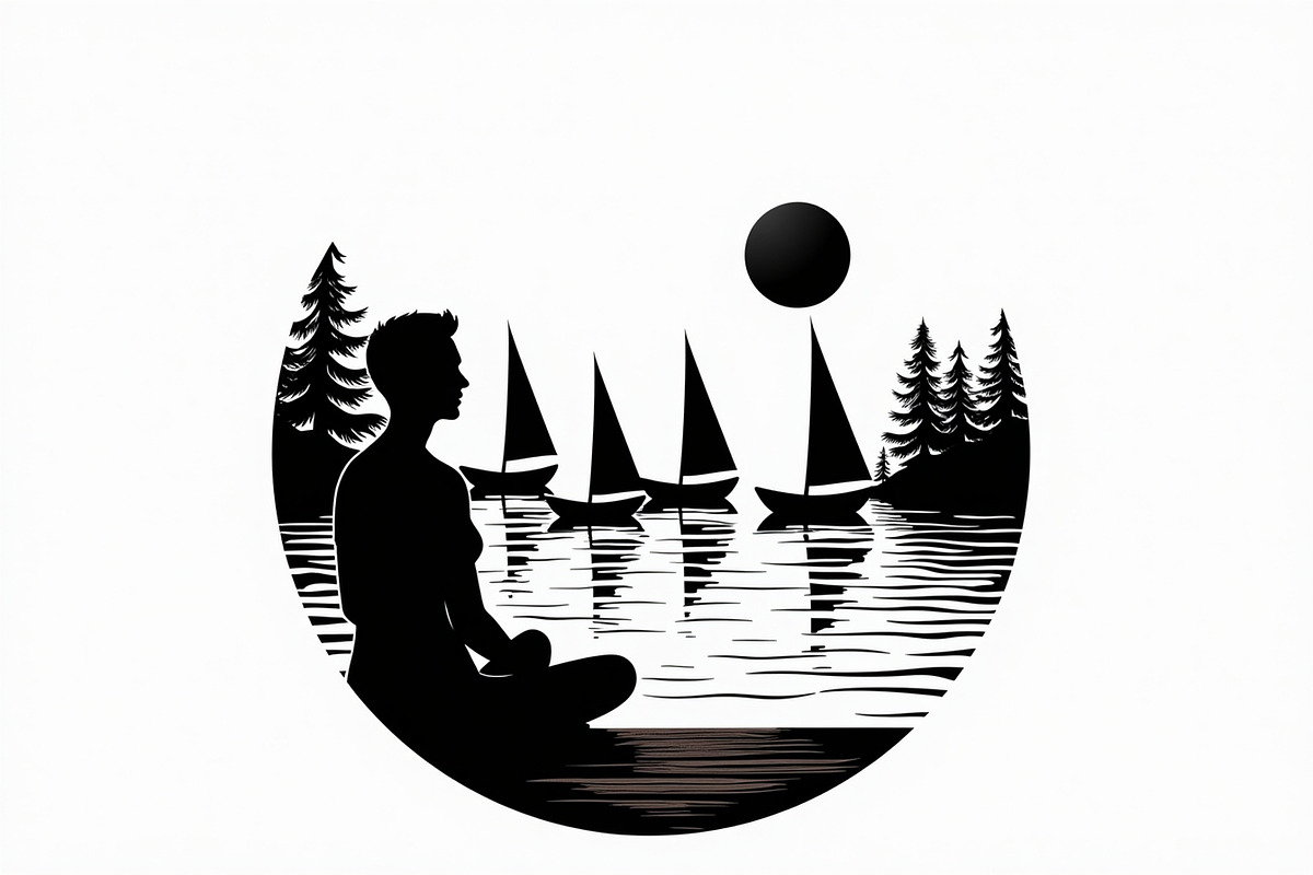 Mindful Lake Meditation Set, an Illustration by Designs_River (Photo 4 of 9)