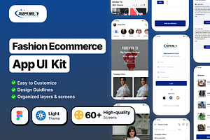 SuperboyFashion Ecommerce App UI Kit, an UI Kit Template by piyush608
