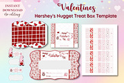 Valentines Treat Box Templates, a Print Template by Adalin Shop (Thumbnail 2 of 9)