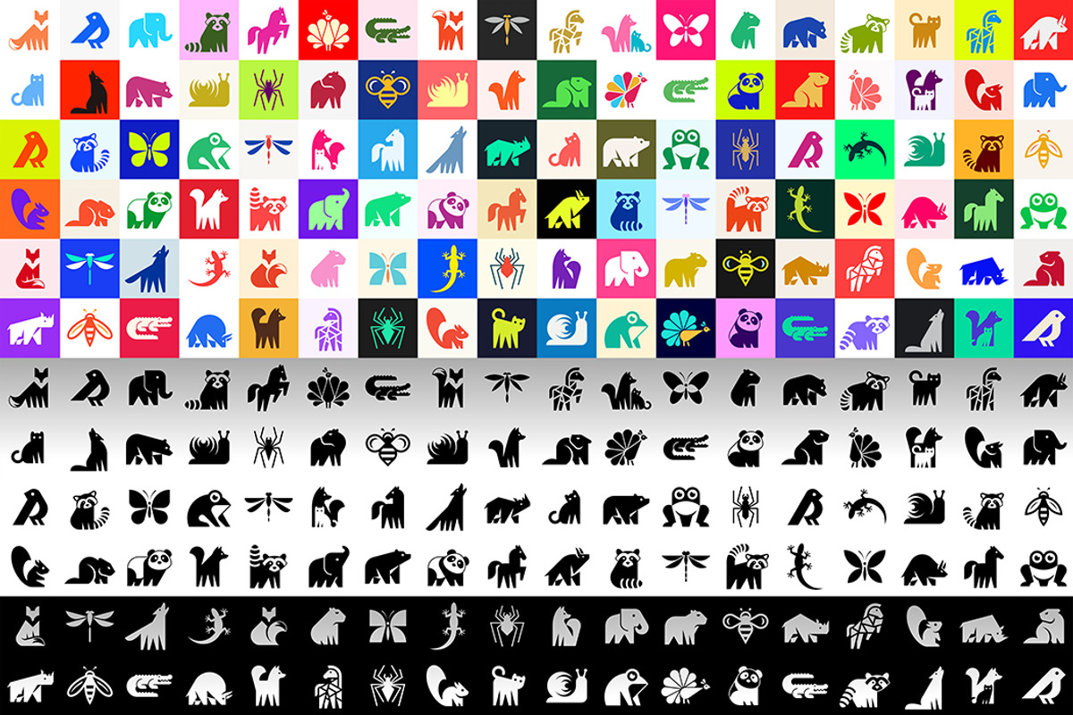 Animals logos collection + pattern, an Object Graphic by NataliiaVolyk (Photo 1 of 11)