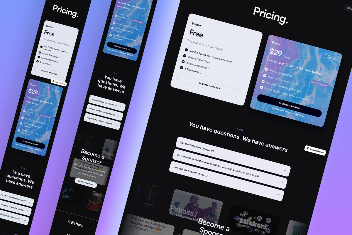 Battles - Framer Template preview 3