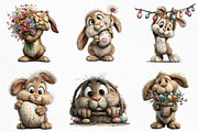 Whimsical Easter Bunny Clipart, an Illustration by Craft Nest (Thumbnail 4 of 10)