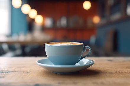 Coffee Cup on table Cafe shop Interior Blur background, a Food & Drink Photo by Natalia Klenova's Shop